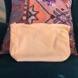 BAGGU Large Leather Stash Pouch Melon